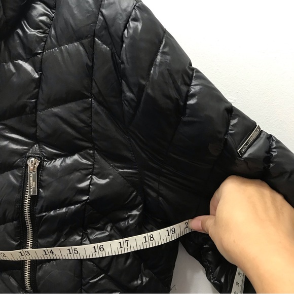 Karl Lagerfeld black puffer coat jacket size Medium - Picture 12 of 12